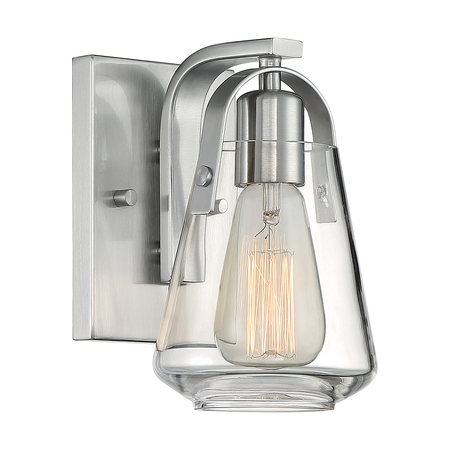 NUVO Fixture, Vanity, 1-Light, Incandescent, 60W, 120V, A19, Medium Base, Width: 5.00 60/7111